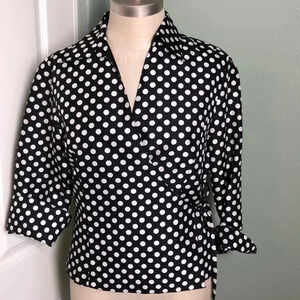 ANNE CARSON SIlk Career Top